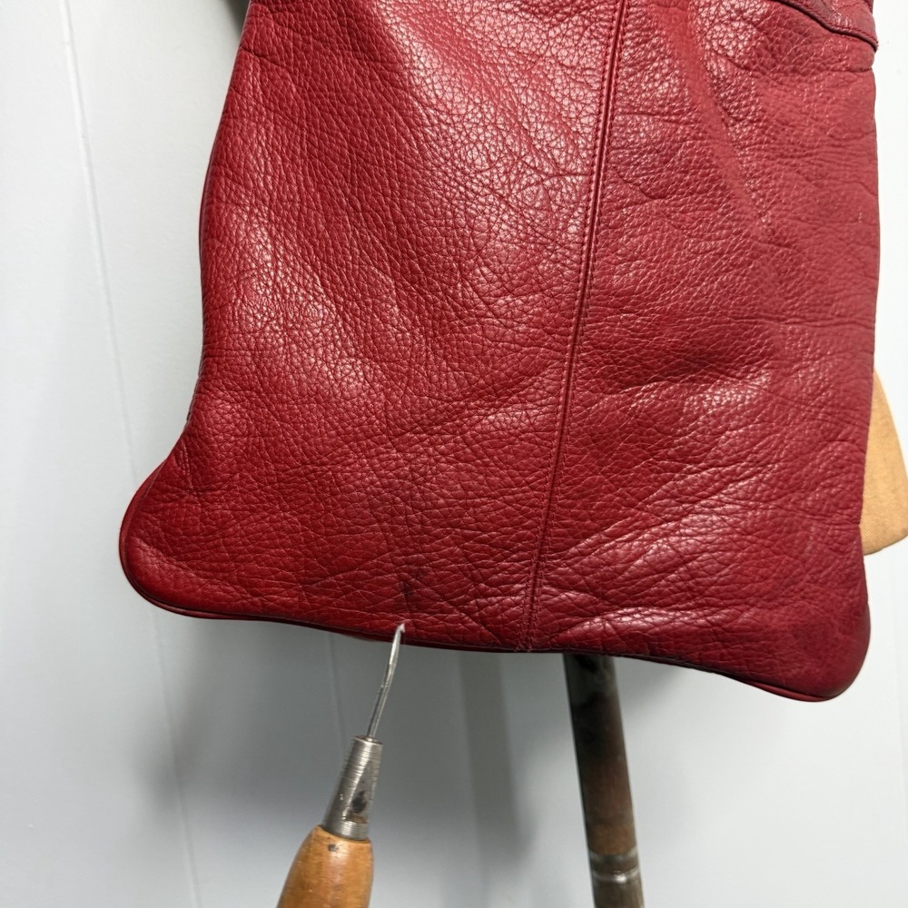Hobo International Crossbody Bag Red Leather Hobo Vintage Hippie Purse - Picture 11 of 16